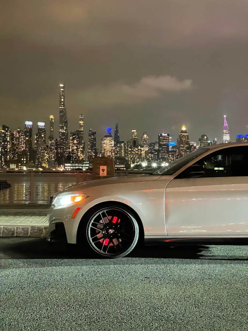 BMW M235i with hood open